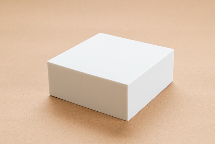 Foto blocco bianco nella rasatura geometrica
