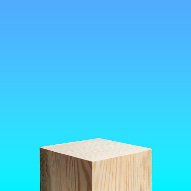 Blocco di cubo di legno isolato