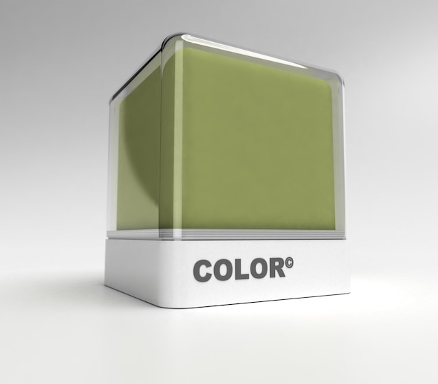 Blocco di design in un colore verde militare