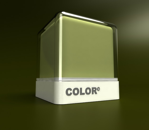 Blocco di design in un colore verde militare