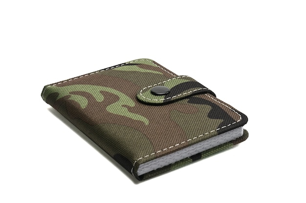 Blocco note in design militare per note di tutti i giorni e note isolate