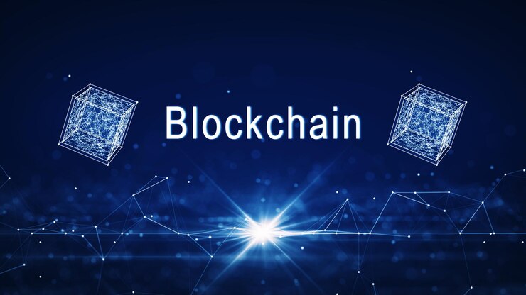 Photo blockchain technology concept or decentralized storage digital currency