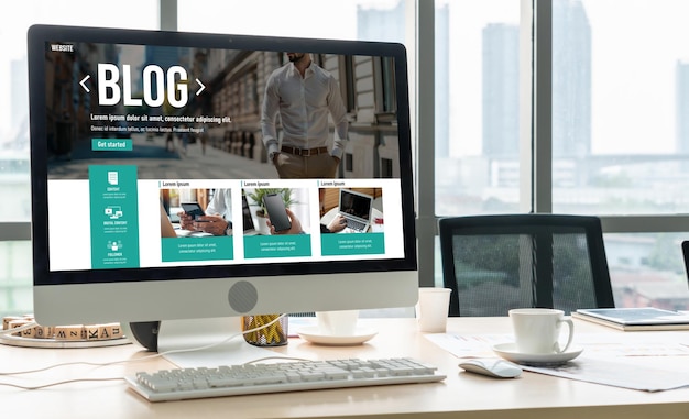 blogging concept web blog Social Media Rete di informazioni accuratamente