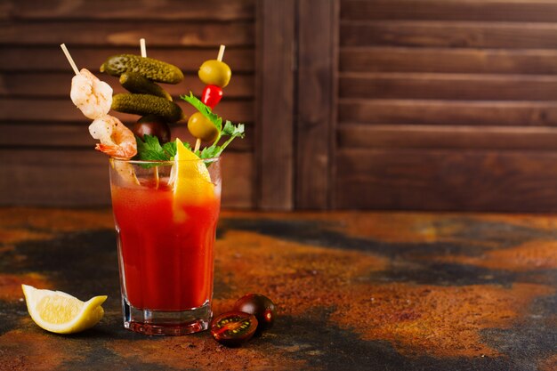 Bloody mary cocktail