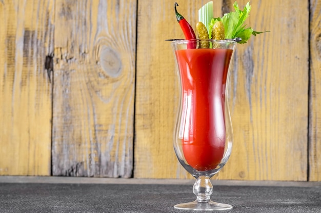 Bloody mary cocktail