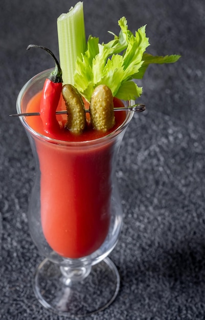 Bloody mary cocktail