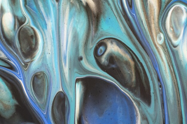 Blu con sfondo dipinto a mano astratto creativo argento, struttura in marmo, oceano astratto, pittura acrilica su tela. Arte Moderna. Arte contemporanea