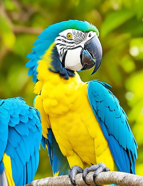 Blu e giallo macaw ara ararauna immagine