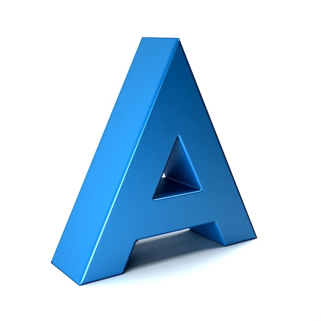 blu lucido 3D Una raccolta di lettere