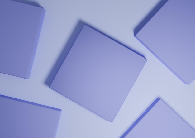 Blu pastello 3D minimal semplice vista dall'alto prodotto piatto display sfondo si erge forme geometriche