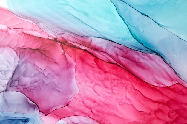 Blu rosa inchiostro astratto sfondo marmo texture fluido arte modello vernice mix macchie subacquee macchie