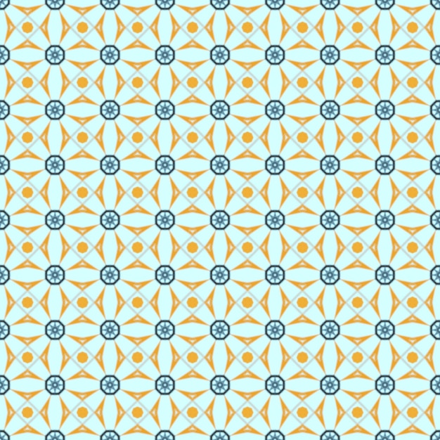 Blue and yellow pattern with a cross.