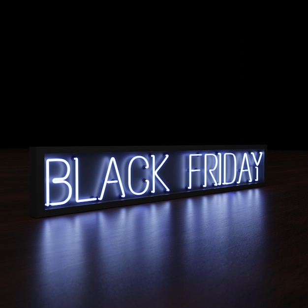 Blue Black Friday Neon realistico