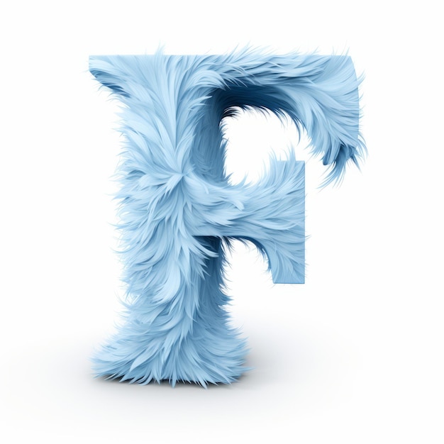 Blue Furry Letter F Scene umoristiche di animali in stile Zbrush