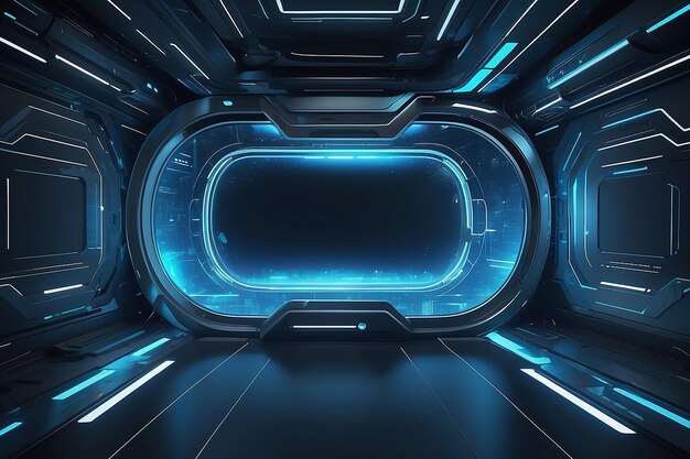 Blue Futuristic Digital TV Background (scenario televisivo digitale futuristico blu)