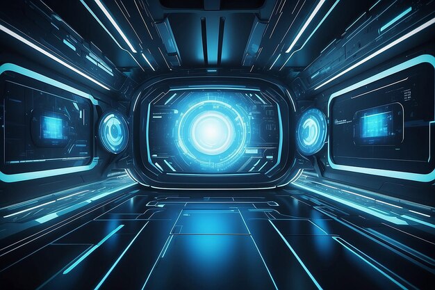 Blue Futuristic Digital TV Background (scenario televisivo digitale futuristico blu)