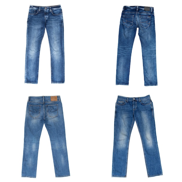 Blue jeans isolate su bianco