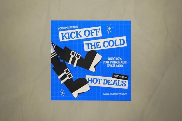 Blue Scrapbook Banner per la vendita invernale