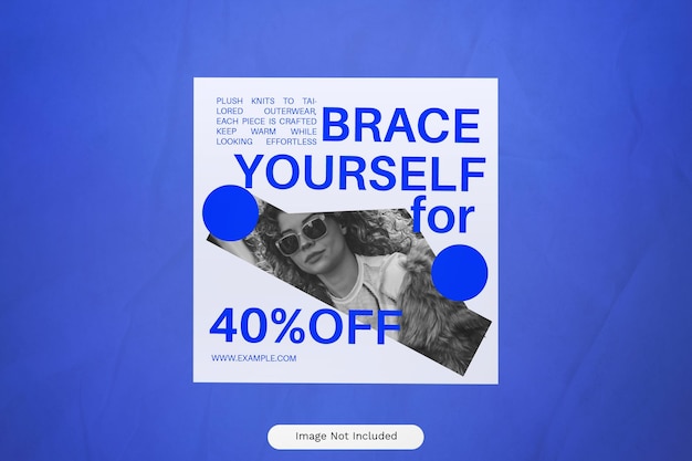 Blue Utilitarian Winter Fashion Post sui social media