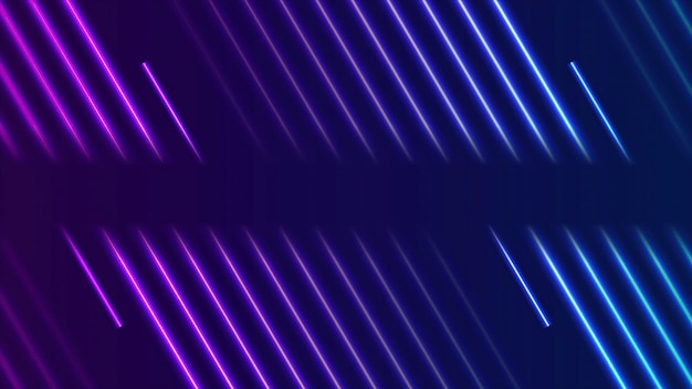 Blue violet neon laser lines background