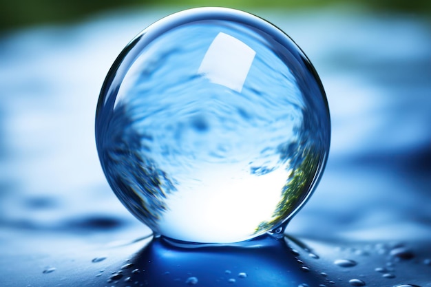 Blue Water Bubble Ball Una sfera di tranquillità liquida e riflessi giocosi