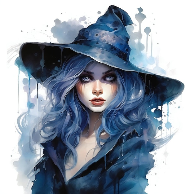 Blue Witch Fantasy Clipart