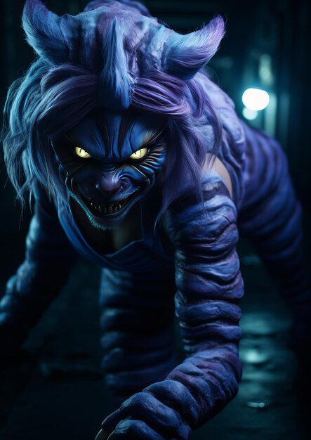 Blurple Cheshire Cat Un'enigmatica avventura femminile di fantascienza