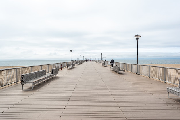 Boardwalk a Brighton Beach, New York, Stati Uniti d'America