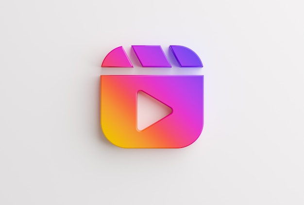 Bobine Instagram Logo su bianco