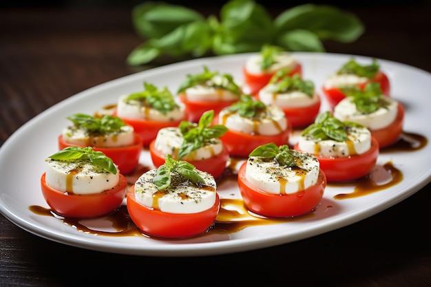 Bocconcini Di Pomodoro E Mozzarella Antipasto Italiano