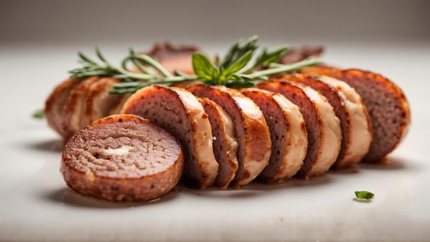 Bocconcini di salsiccia di carne fritti tagliati a pezzetti donano un gusto delizioso 2