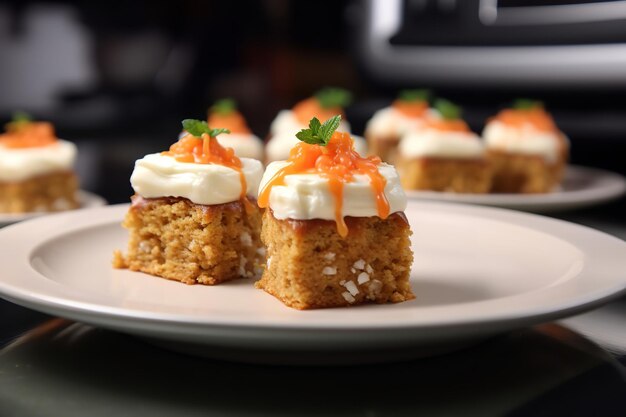 Bocconcini di torta di carote per uno spuntino dolce