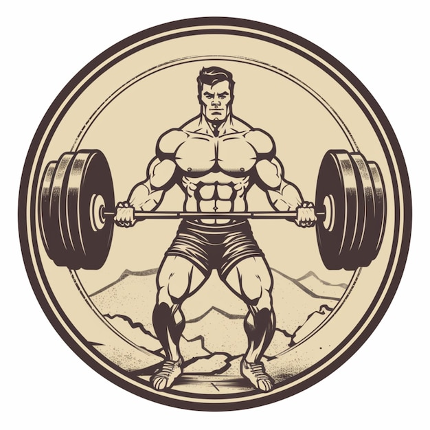 Bodybuilding logo vettoriale