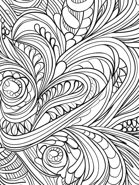 Bohemian Mindful Patterns Pagina da colorare in bianco e nero