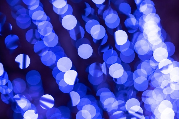 Bokeh blu sfocato sfondo di luci