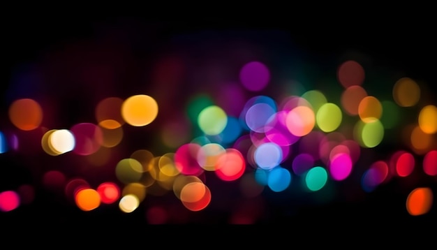 Bokeh colorato sfondo luce notturna Abstract sfocato sfocato sera multicolore sfondo luce notturna e sfondo