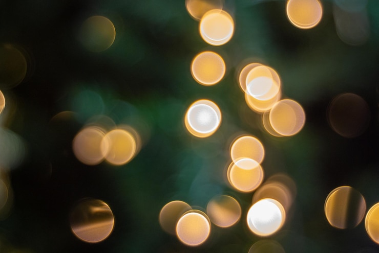 Photo bokeh on blurred background
