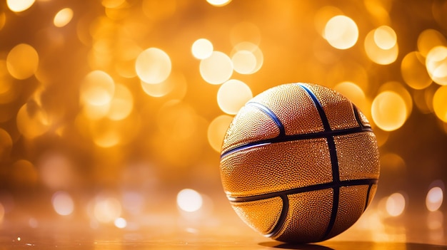 bokeh palla da basket oro