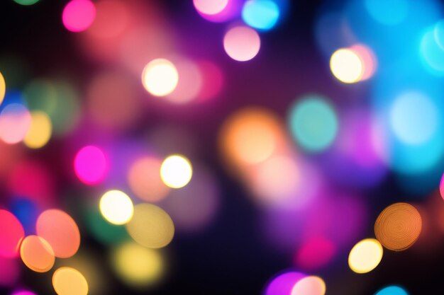 Bokeh su sfondo nero da utilizzare nell'editor di foto bellissimo sfondo magico bokeh riccio luminoso