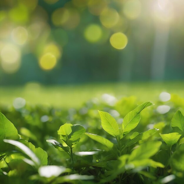 Bokeh verde alla luce naturale