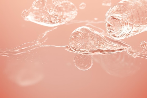 Bolla d'acqua su sfondo rosa