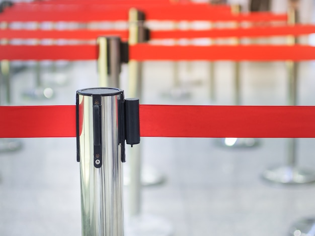 Bollard Metallico per attesa Lane Check in Counter o punti vendita di biglietti.