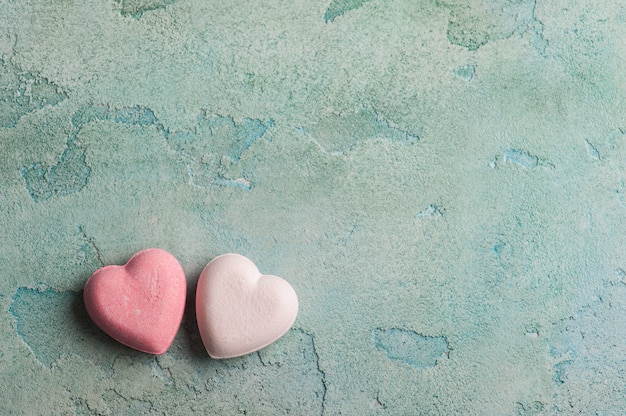 Bombe da bagno a forma di cuore rosa