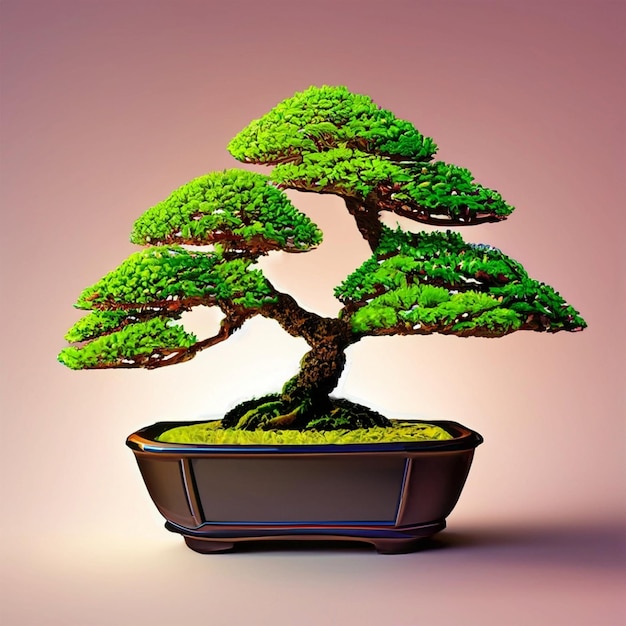 Bonsai in un vaso di ceramica