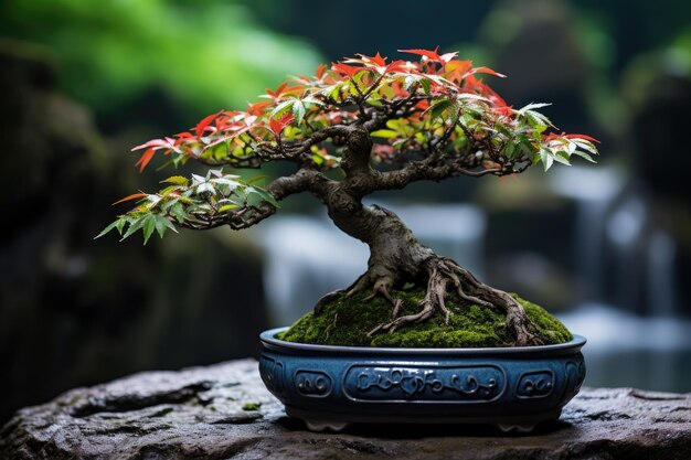 Bonsai Tree Una forma d'arte tradizionale giapponese, fotografia pubblicitaria professionale