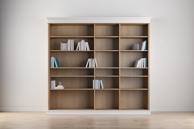 Bookshelf Mockup Spazio bianco vuoto per il tuo design