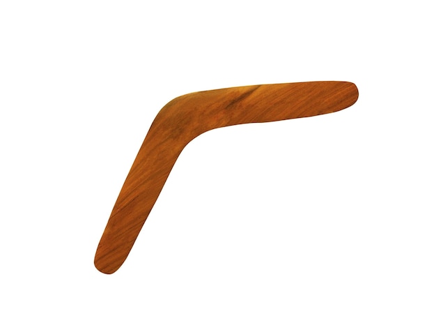 Boomerang in legno marrone