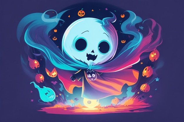 Bootiful Momenti di Halloween Simpatica arte fantasma infantile