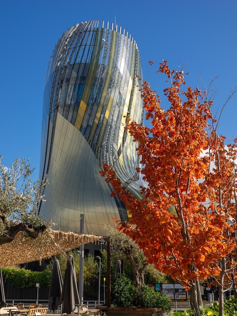 BORDEAUX FRANCIA 21 ottobre 2021 La cite du vin il Museo del Vino di Bordeaux vicino al fiume Garonna Bordeaux Aquitaine Francia