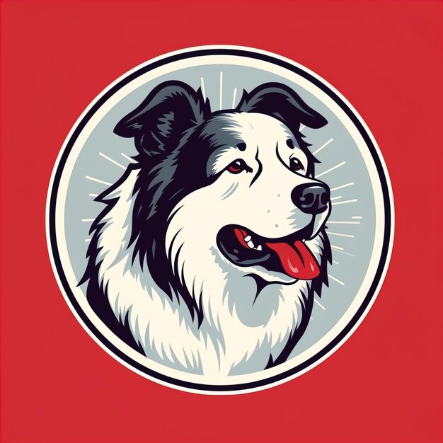 border collie Grande cane misto dei Pirenei Shepard Fairey logo